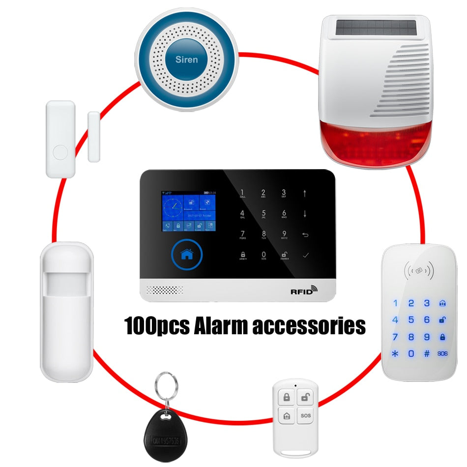 Home Beveiliging Alarm Set - Slimme Beveiliging - Veilig en Betrouwbaar - 4G Sim - Meerdere beschermingslagen - Temperatuur - Luchtvochtigheid - 4G Sim