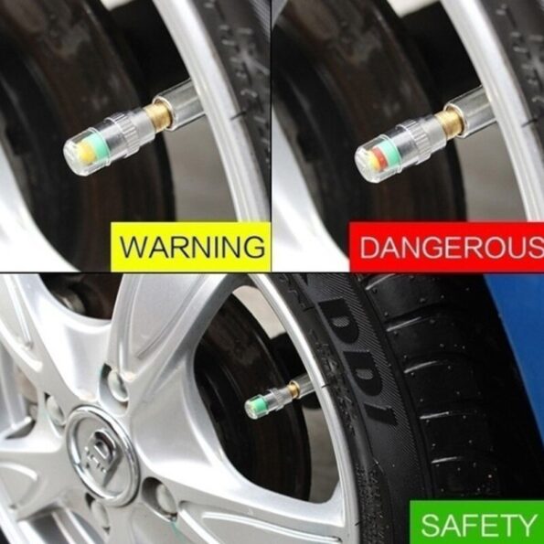 Ventiel dopjes set met bandenspanningmeter – veilig en kostenbesparend – gemakkelijk bandenspanning controleren – (2.07 bar 36psi)