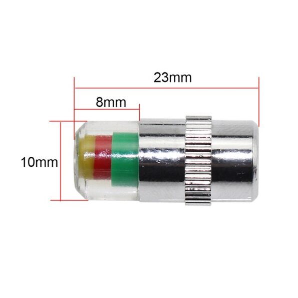 Ventiel dopjes set met bandenspanningmeter – veilig en kostenbesparend – gemakkelijk bandenspanning controleren – (2.07 bar 36psi)