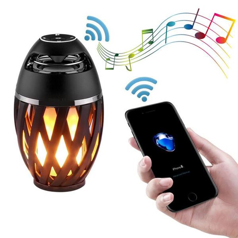 Fakkel speaker - iedereen houdt van fakkels - iedereen houdt van muziek - dit is de perfecte combinatie - bluetooth - led