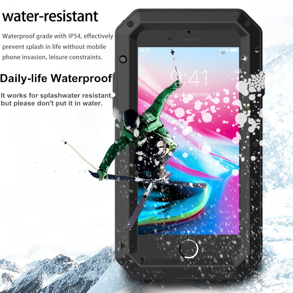 Heavy duty iPhone case -  extreme beveiliging voor uw iPhone - schokbestendig - bumper cover - anti-kras - waterbestendig