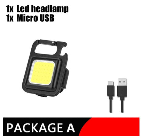 Mini LED lamp – Werklicht – Sleutelhanger – Keychain Flashlight – Magneet – Flesopener – Multifunctioneel – Kamperen – 4 verschillende lichtmodi – Oplaadbaar via USB – Onmisbare tool voor aan je sleutelbos of in de werkplaats – Outdoor must have