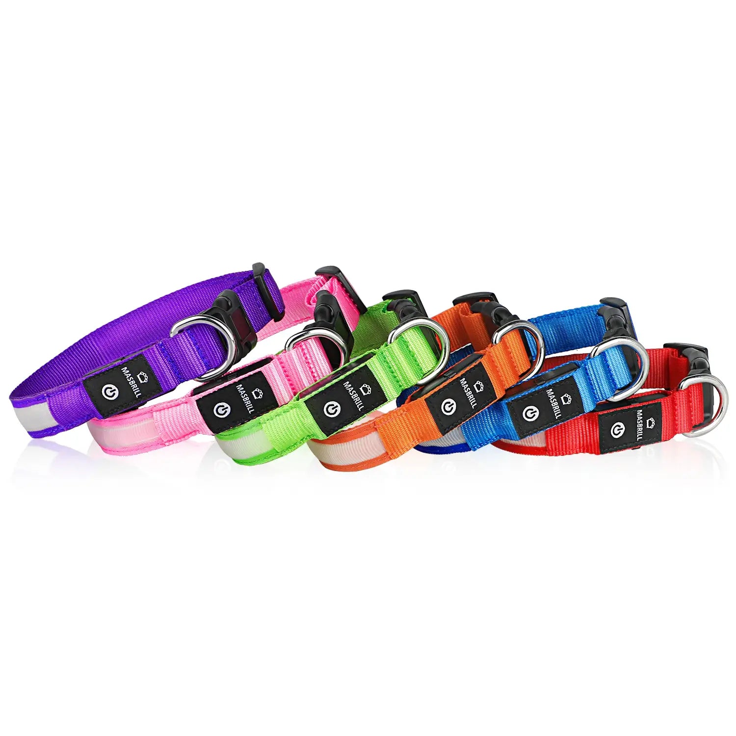 Oplaadbare honden halsband met led verlichting - veilig in het verkeer met uw hond - usb oplaadbaar en waterproof- makkelijk uw hond volgen in het donker