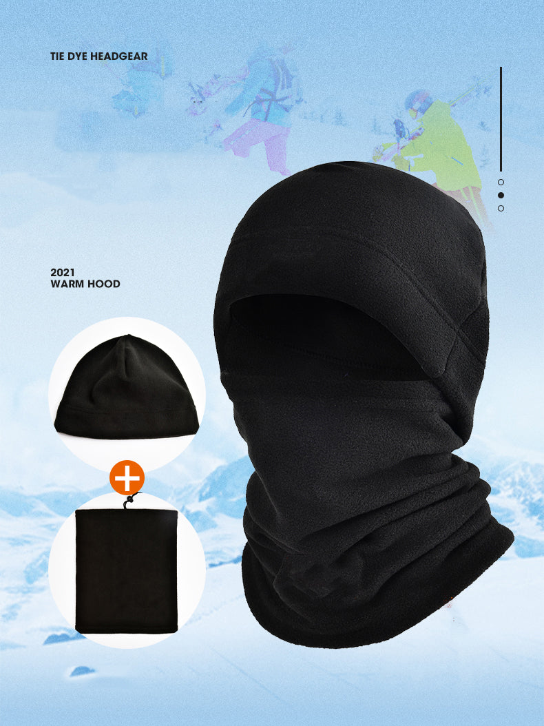 Wintermuts met sjaal – trotseer de kou met deze warme wintermuts set- gemaakt van fleece – bedekt gezicht en nek