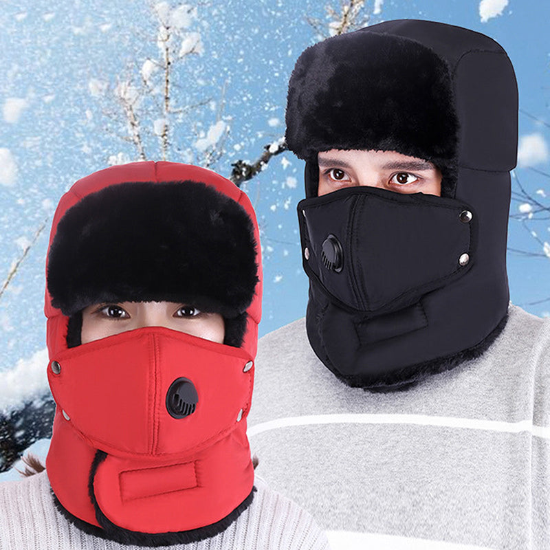 Warme 2-in-1 muts met extra gezicht en nek bescherming - waterdichte thermische fleece cap voor mannen & vrouwen - bedek uw gezicht, hoofd en nek voor extra bescherming tegen de kou