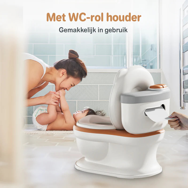 Kinder toilet  - uw kind zelfstandelijk naar de toilet - zindelijkheidstraining -potty training - inclusief geluidseffect - makkelijk schoon te maken