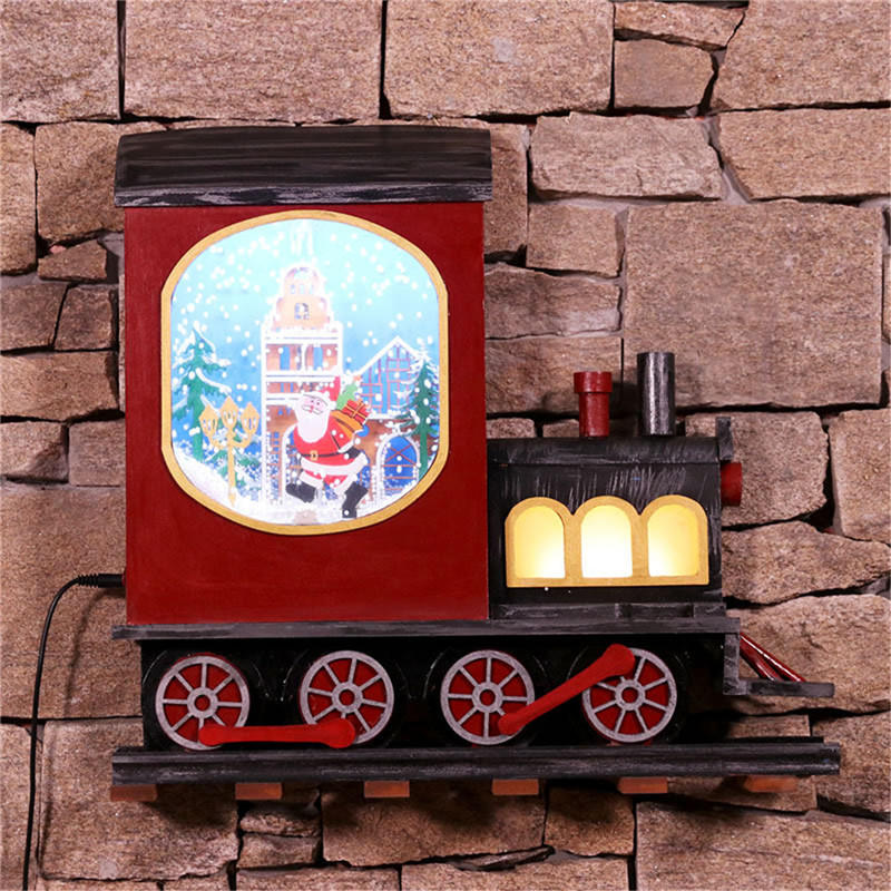 kerstmis party home decoration opknoping sneeuwval muziek locomotief speelgoed voor kinderen kinderen gift