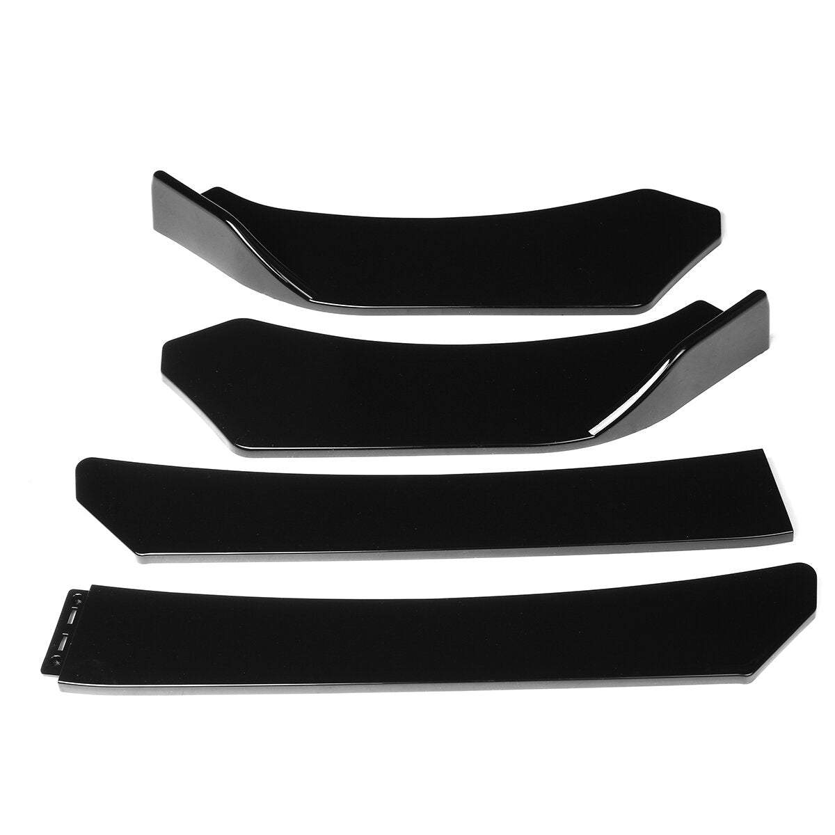 4 stuks zwart front lip chin bumper spoilers body kits voor auto universeel: