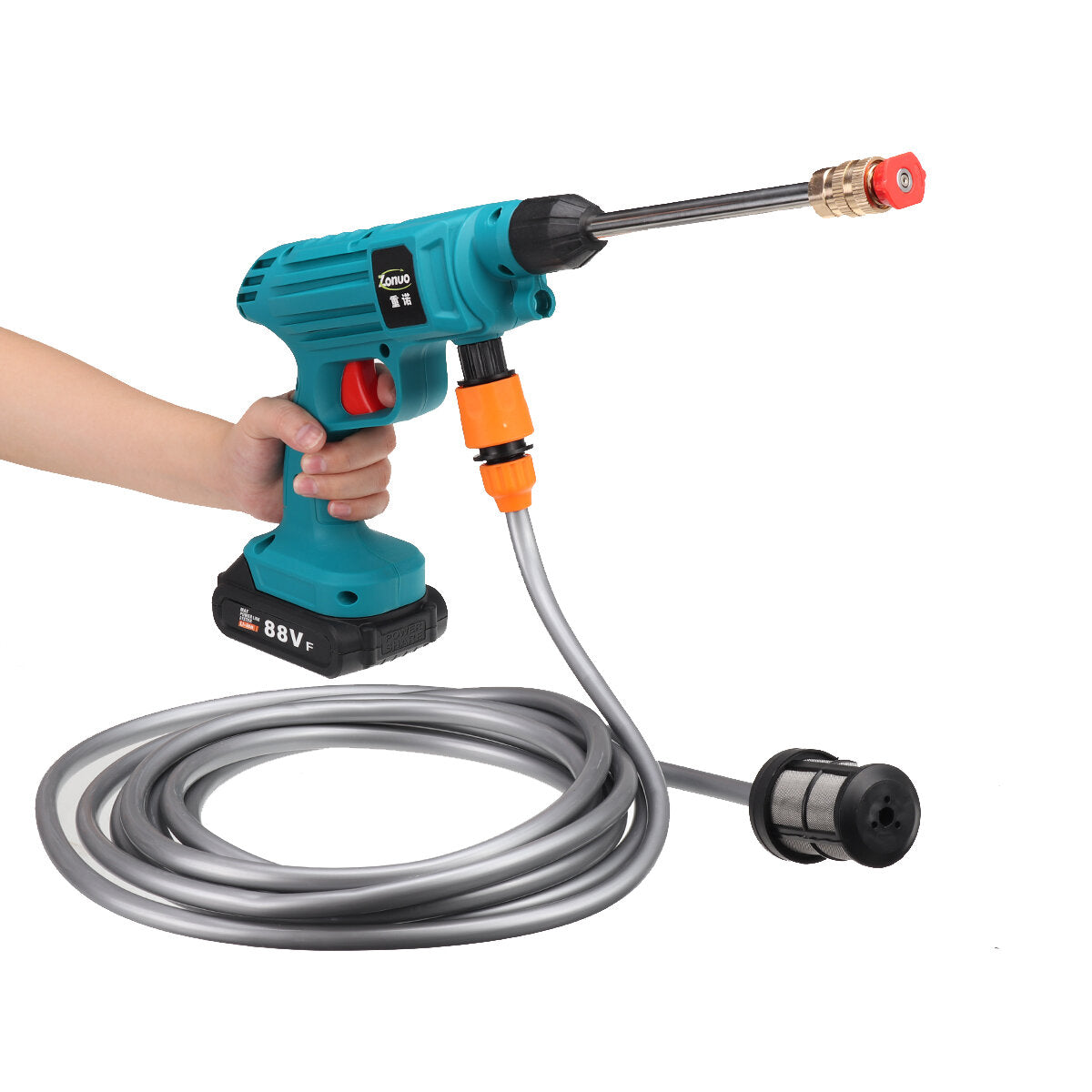 88vf draadloze hogedrukreiniger auto wassen spuitpistolen waterreiniger w/1/2 batterij voor makita