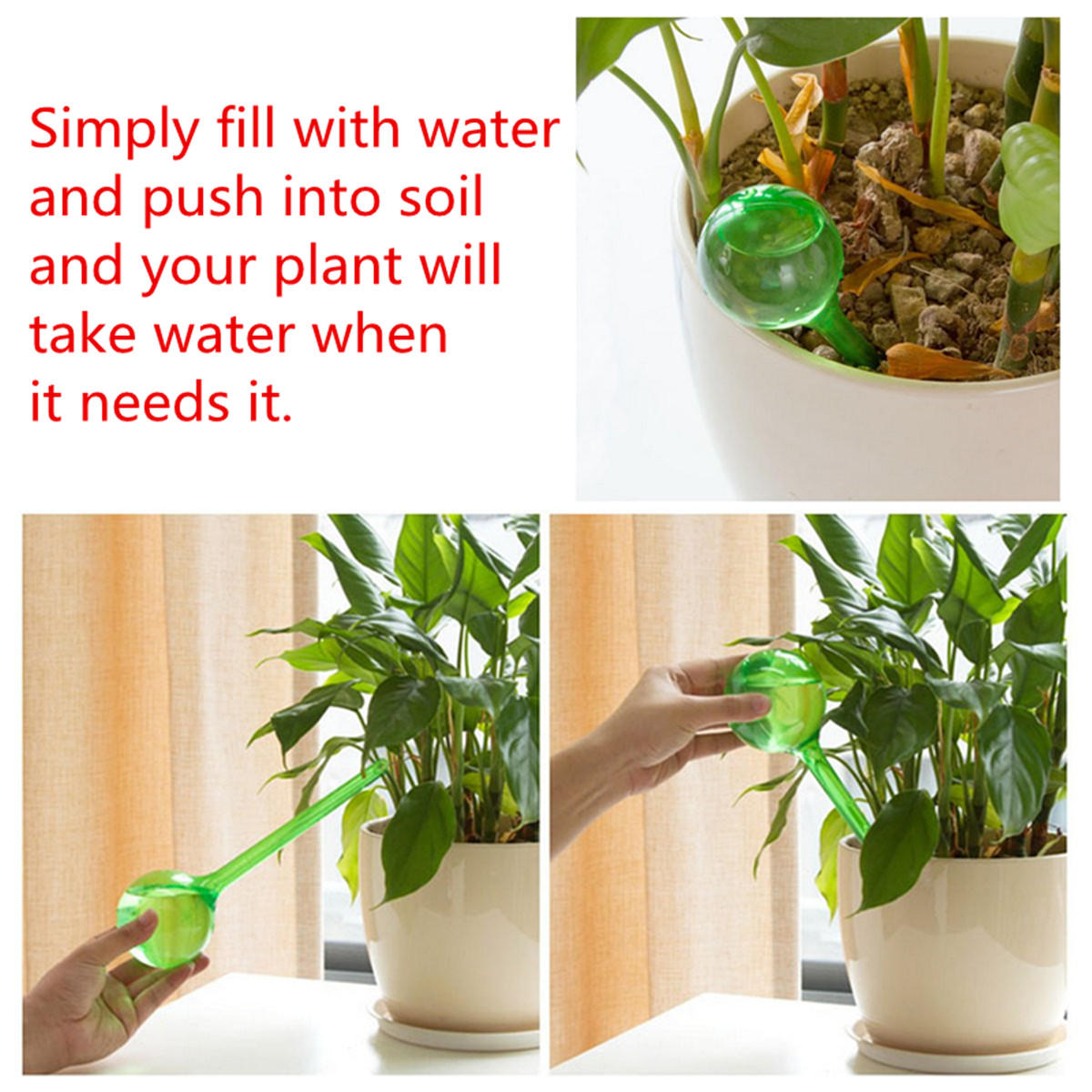 automatische besproeiingsbollen self water plastic plant planter feeder system ball indoor outdoor