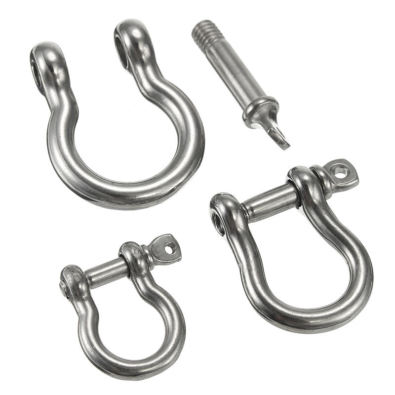 m4 m5 m6 d ring bow shackle met schroef pin 304 roestvrij staal armband shackle