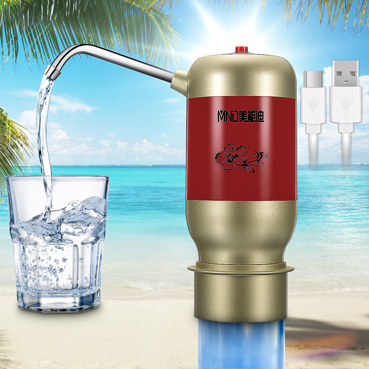 elektrische automatische waterpompdispenser gallonfles drinken met usb-kabel draagbare schakelaar