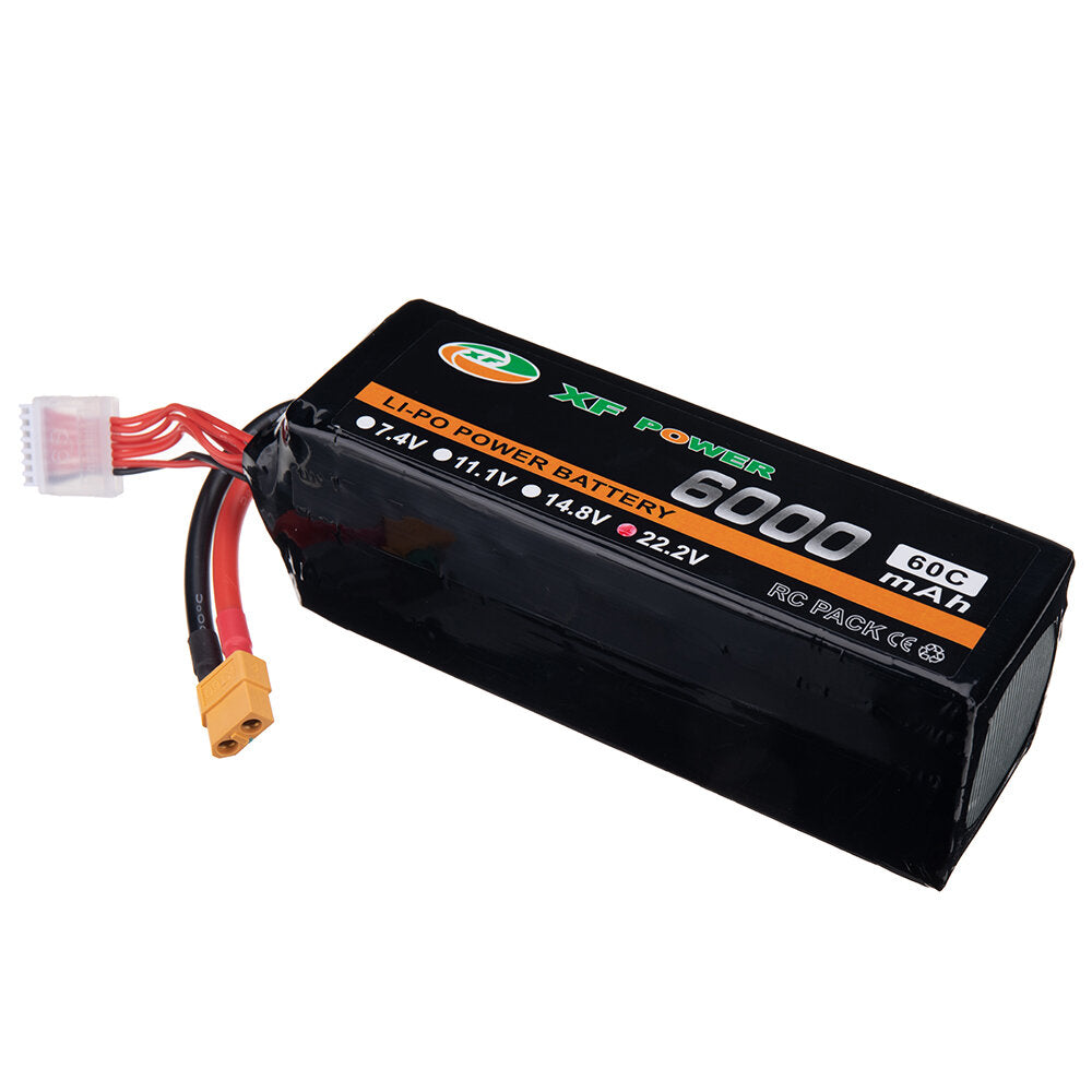 xf power 22.2v 6000mah 60c 6s lipo-batterij xt60-stekker voor rc drone