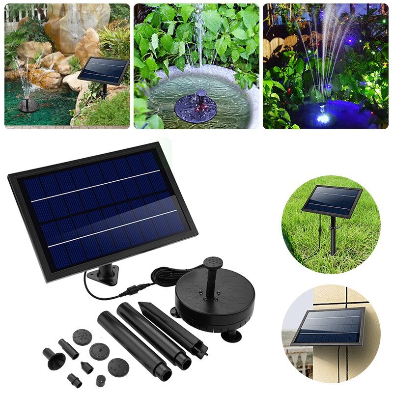 zonne-energie water vijver filter pomp dompelpompen aquarium power fontein waterpomp voor huis tuin