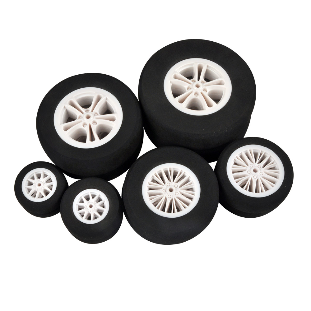 1 stuks spons wiel plastic banden hub 80mm 100mm 115mm 130mm voor rc model vliegtuig