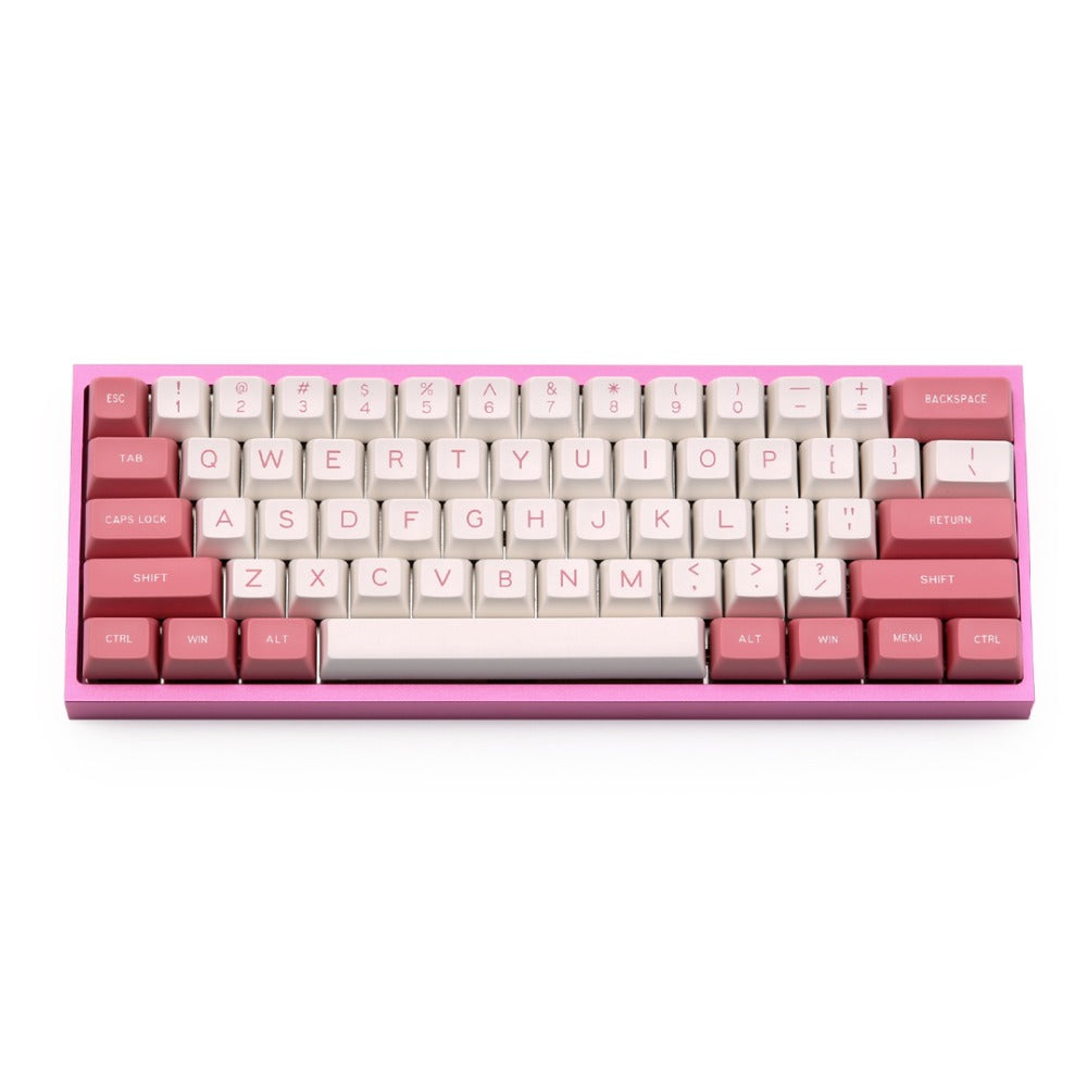 maxkey 108 toetsen roze & witte keycap set sa profiel abs keycaps voor mechanisch toetsenbord