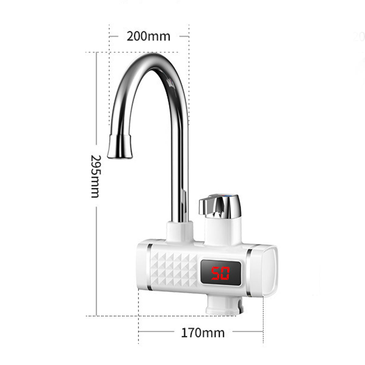 3000w 220v elektrische kraan instantkraanverwarming snelle verwarming heet water met display