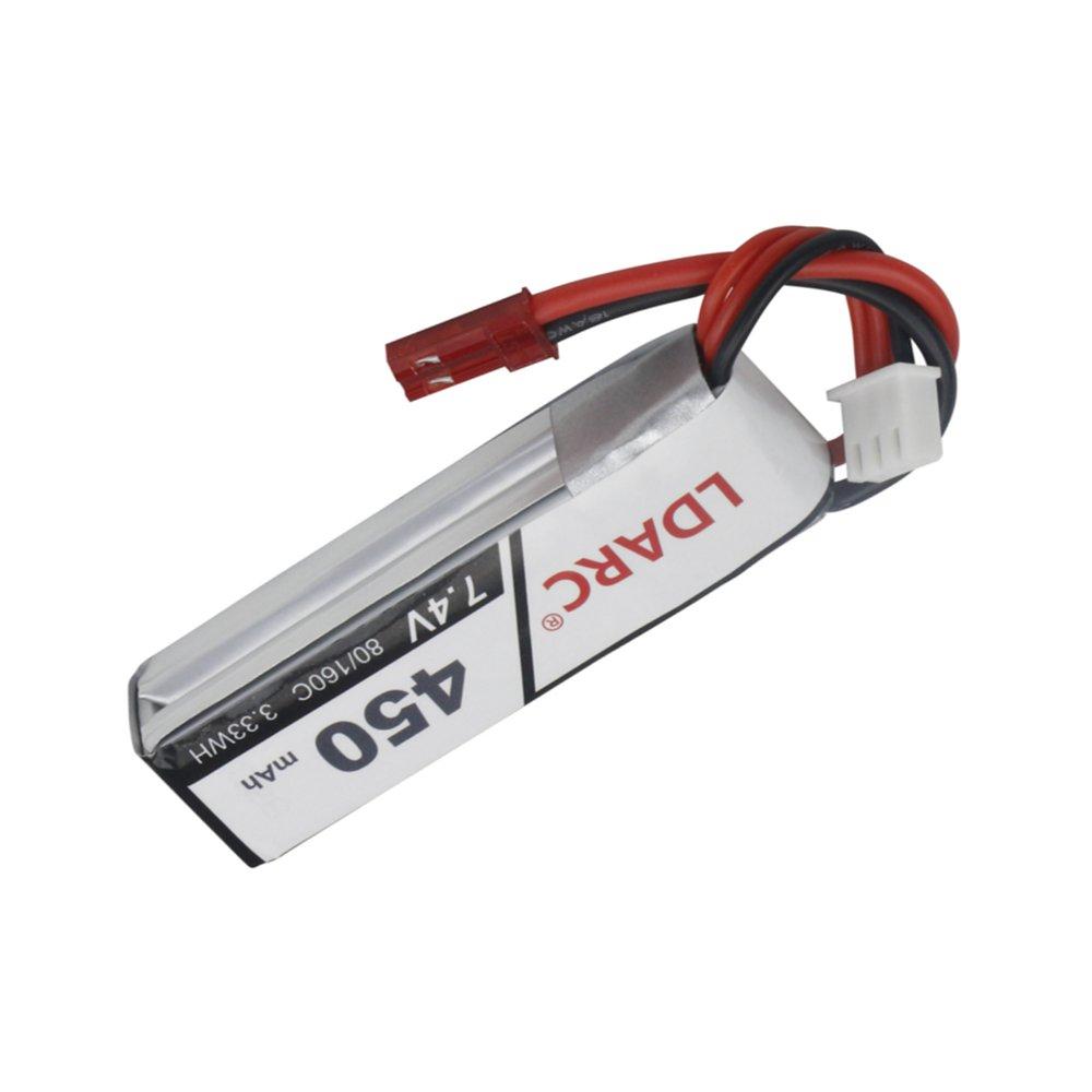 kingkong / ldarc 2s 7.4v 450mah 80 / 160c lipo batterij reserveonderdeel voor tiny wing 450x 431 mm fpv rc vliegtuig