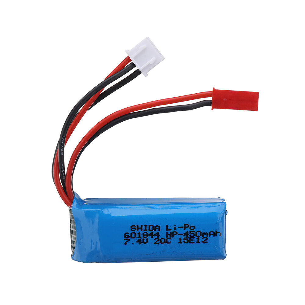 7.4v 450mah 20c 2s lipo-batterij jst-stekker voor k989 k969 k979 1/28 rc auto