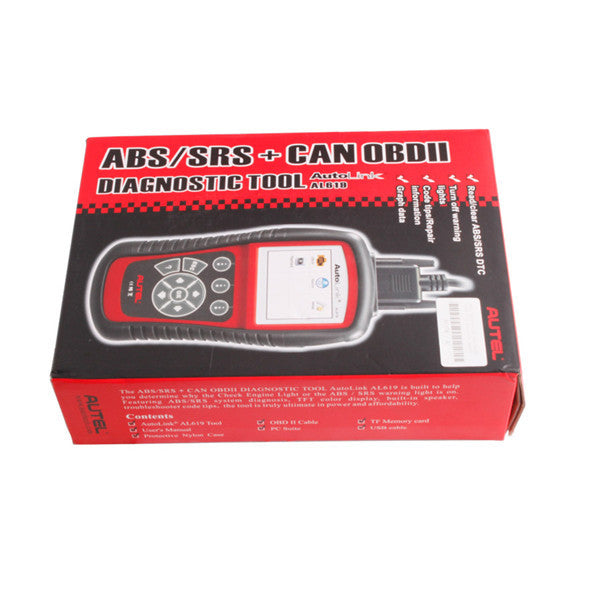 autel autolink al619 auto obd2 scanner diagnostic tool engine abs srs auto multi taal automotive scanning code reader