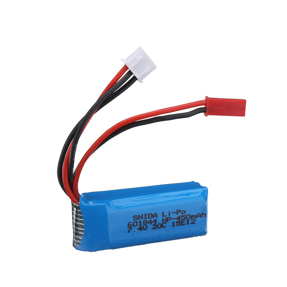 7.4v 450mah 20c 2s lipo-batterij jst-stekker voor k989 k969 k979 1/28 rc auto