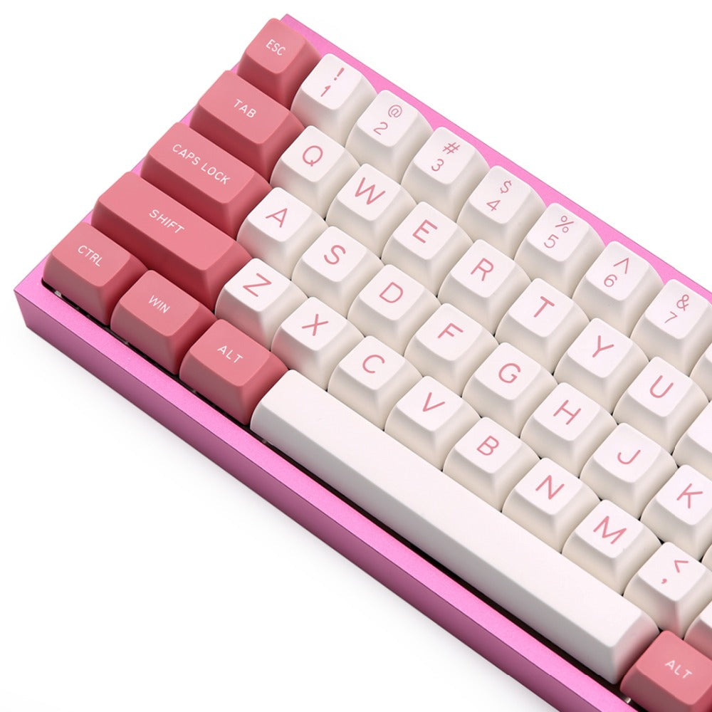 maxkey 108 toetsen roze & witte keycap set sa profiel abs keycaps voor mechanisch toetsenbord