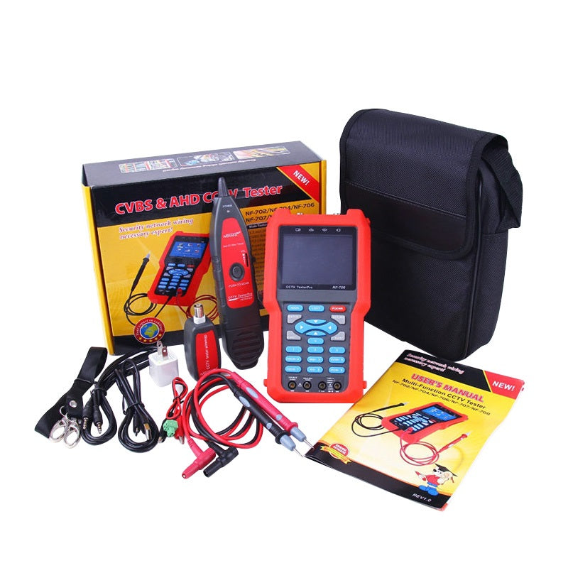 noyafa nf-706 3.5 inch monitor lcd-scherm cctv tester cvbs test multimeter kabel tracker lengte meetapparaat