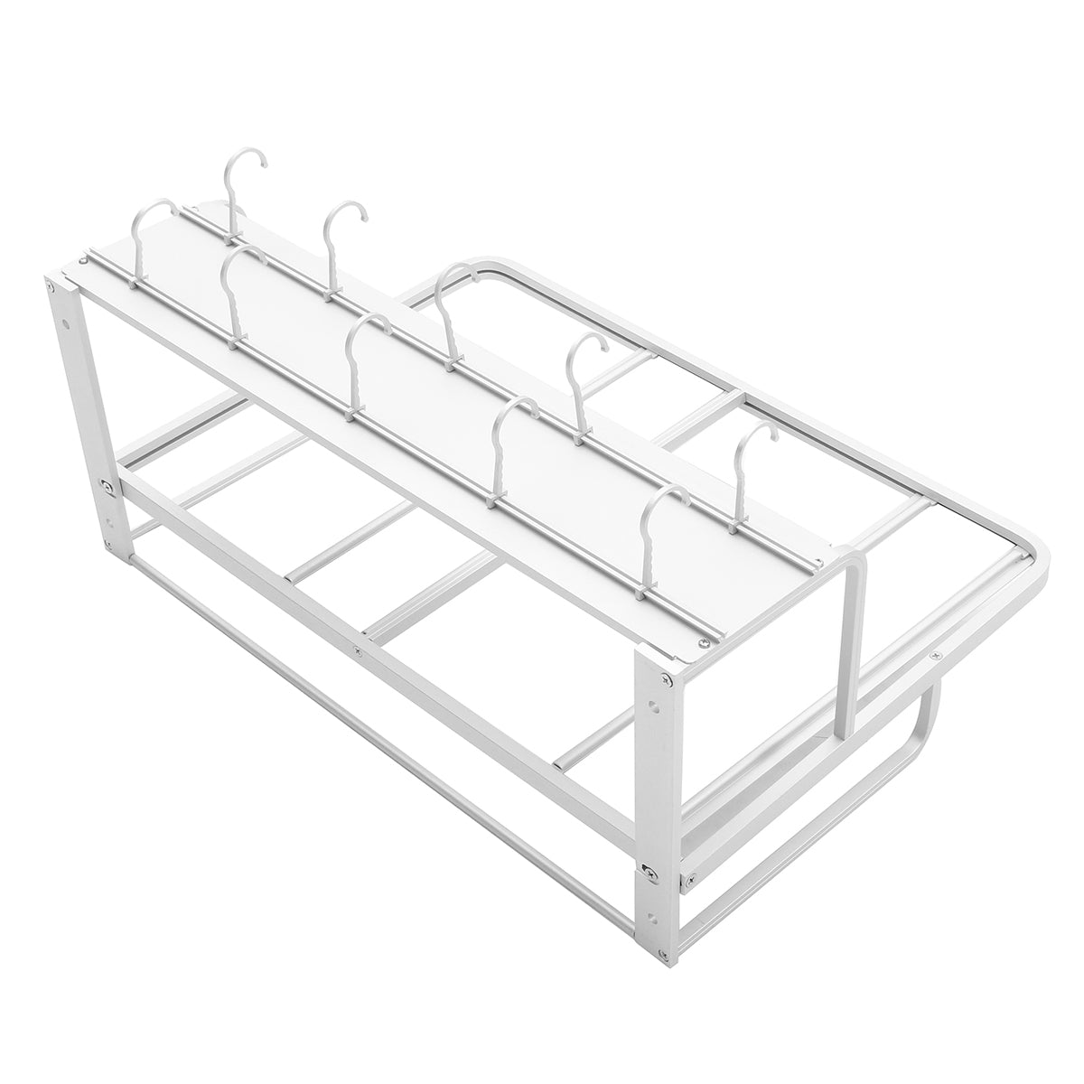 2-laags aluminium microwave houder rek muurbeugel keuken opberg rek plank