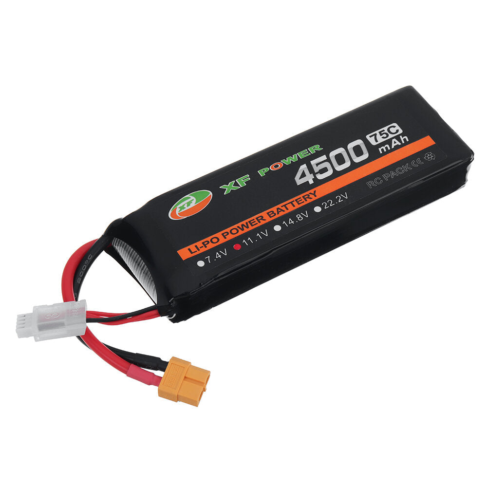 xf power 11.1v 4500mah 75c 3s lipo-batterij xt60-stekker voor rc-auto