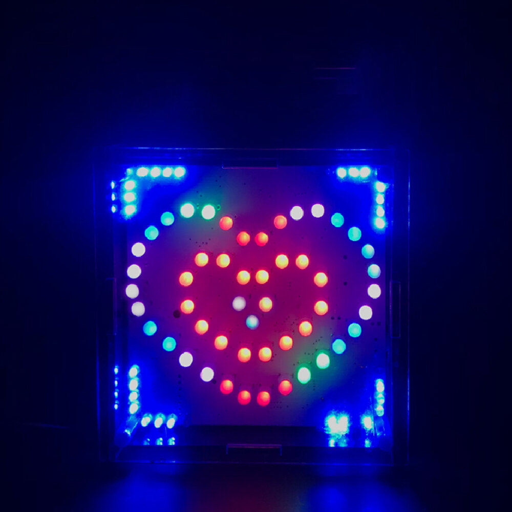 dhz full-color rgb hartvormige led knipperende kit elektronische kit