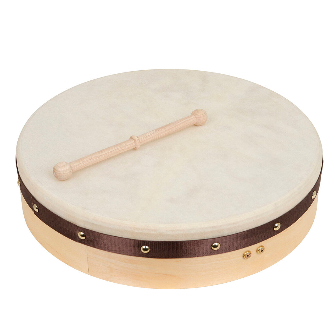 16 18 irin professionele houten handtrommel percussie instrument schapenvacht tamboerijn kids educatief speelgoed met drumsticks