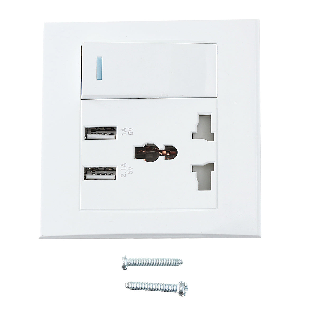 10a dubbele usb-stekker stopcontact muur ac dc lader schakelaar stopcontact adapterpoort