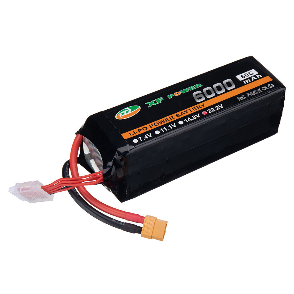 xf power 22.2v 6000mah 60c 6s lipo-batterij xt60-stekker voor rc drone