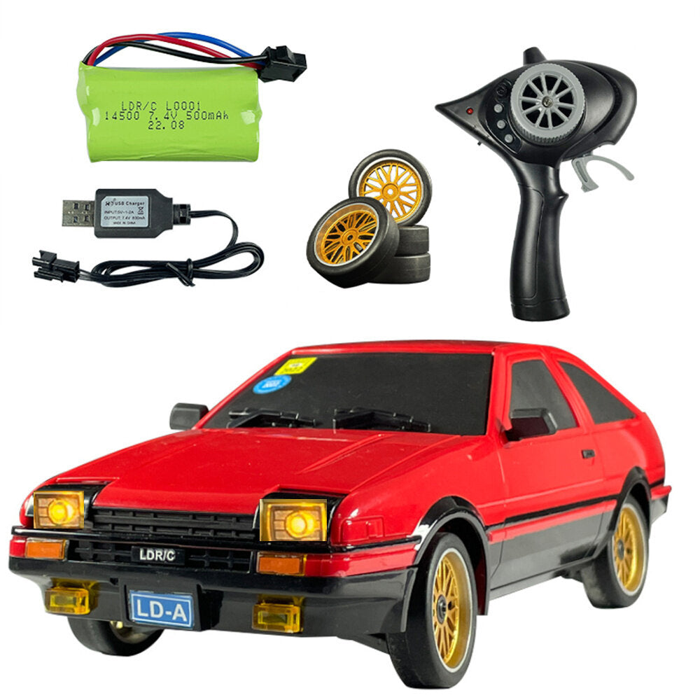 ldrc ld-a86p rtr 1/18 2.4g rwd rc auto drift voertuigen flip led-verlichting volledig proportionele gecontroleerde modellen speelgoed