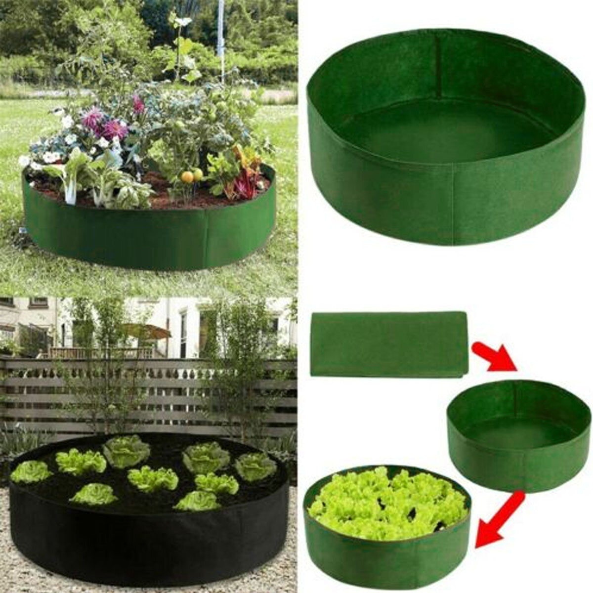 tuin verhoogd stoffen bed planten bloem planter verhoogde plant groeitas doos plantenzak