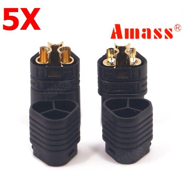 5 paar amass mt60 drie-holes plug connector zwart mannelijk & vrouwelijk