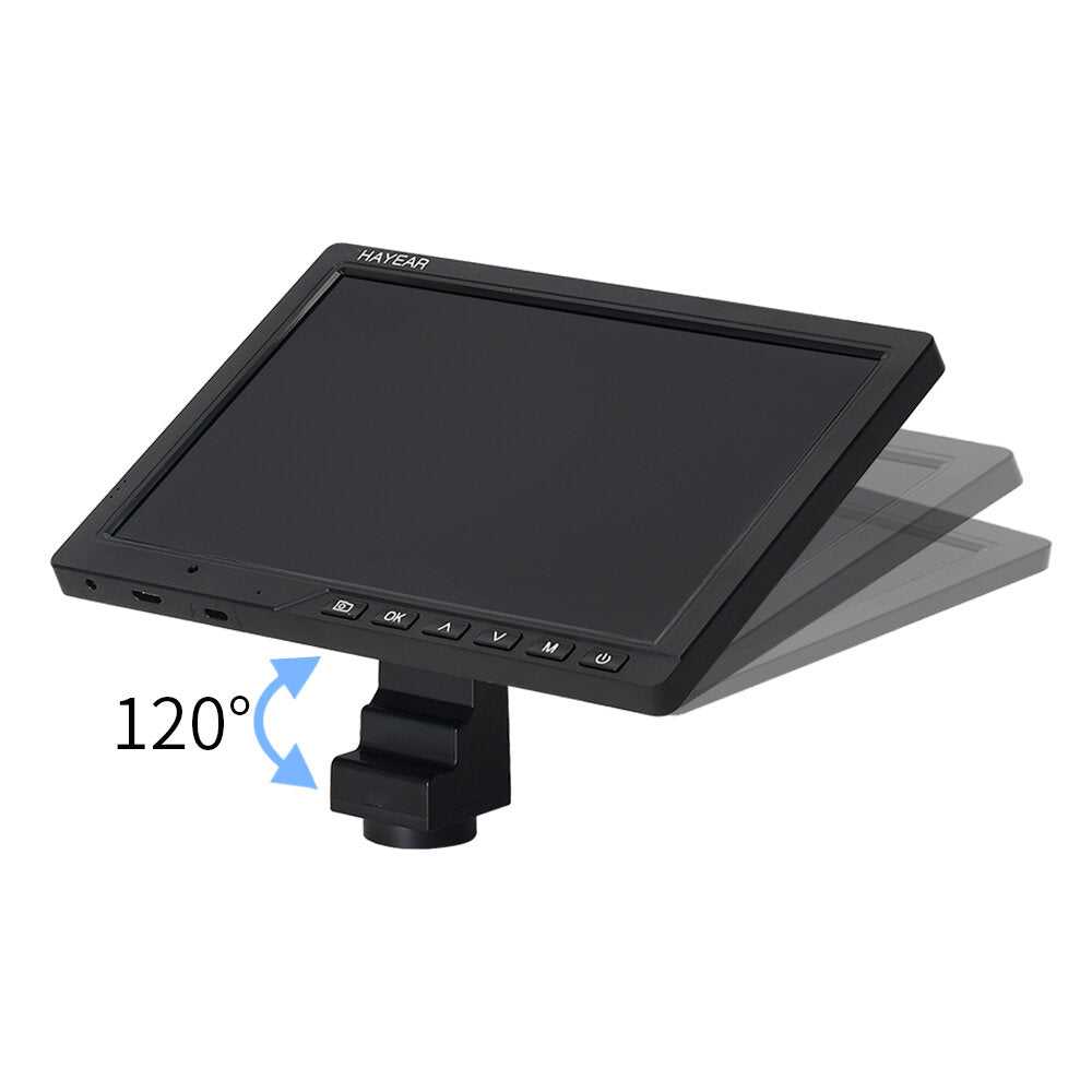 10.1 inch lcd hd video microscoop met 150x c mount lens elektronische microscoop camera met metalen stand professionele reparatie tools