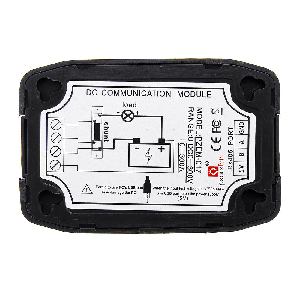 dc 0-300v 300a voltmeter pzem-017 communicatie draadloze module rs485 modbus spanning ampere vermogen e