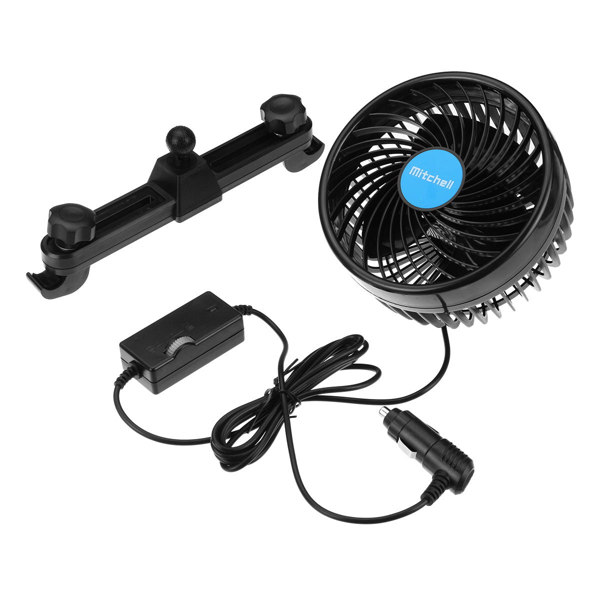 4.5 inch auto ventilator hoofdsteun achterbank koeler voertuig 360 graden draaibaar traploos