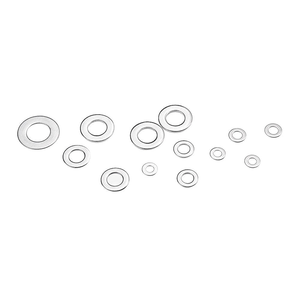 mxsw1 395-delige roestvrijstalen vorm a platte ringassortimentenset m4/m5/m6/m8/m10/m12