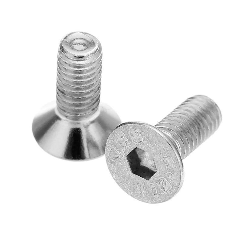 m3ash5 10 stuks m3 hex afgesneden flat head schroeven legering staal titanium plated 12.9 graad