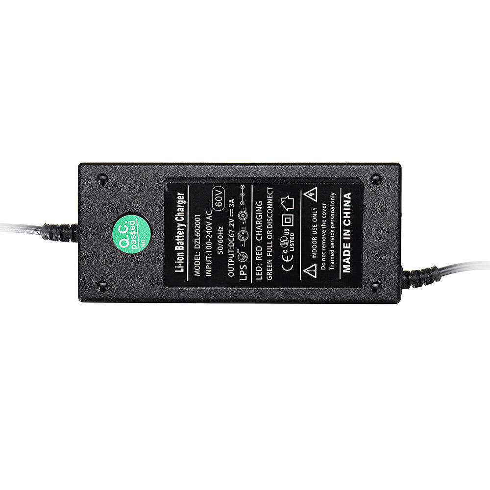 67.2v 3a 60v lithium li-ion batterijlader voor eletric motorcycle aviation plug