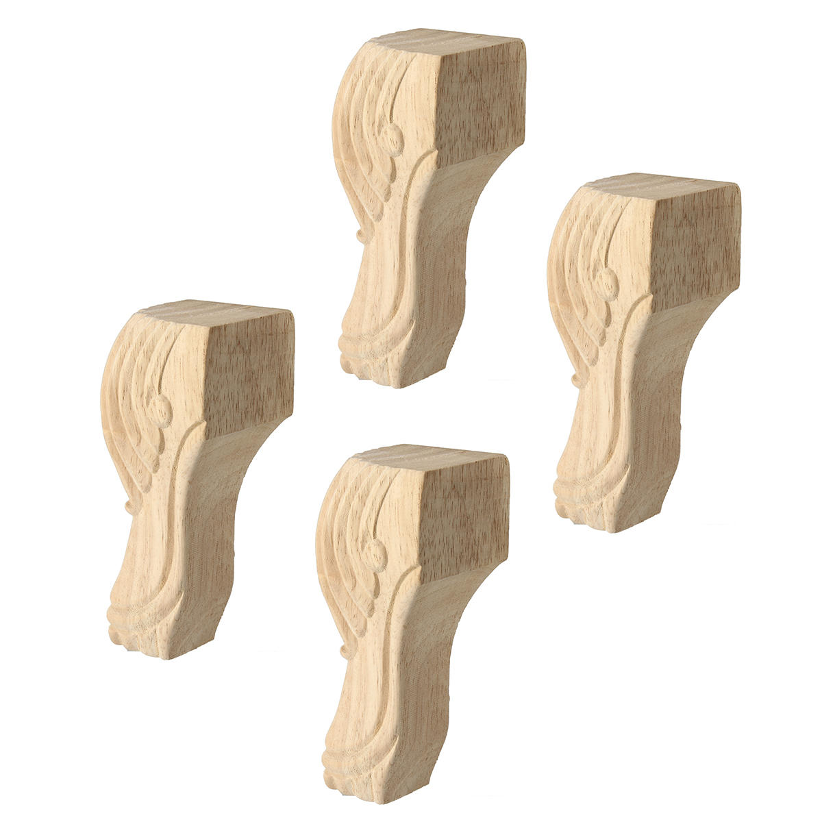 4 stuks 10/15 cm europese massief houtsnijwerk meubels voetpoten ongeverfd bankstel sofa seat feets