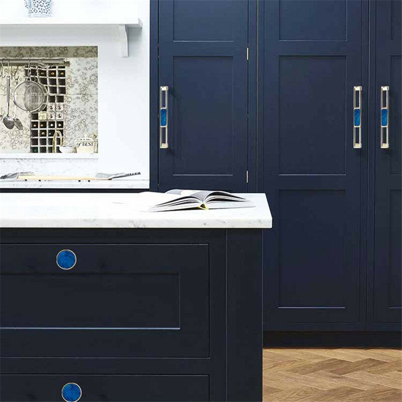 blauw nordic marmeren shell kast handvat knoppen lade en kledingkast deurgrepen