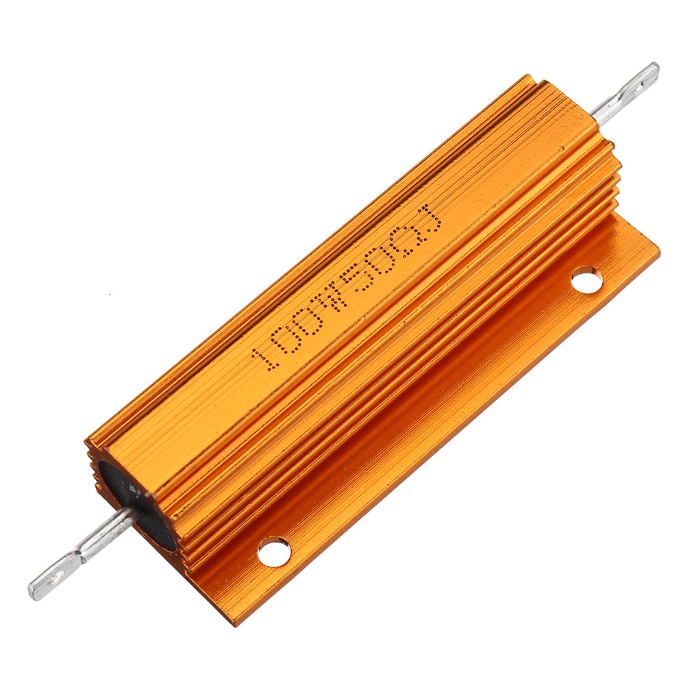 5 stuks rx24 100 w 50r 50rj metalen aluminium case high power weerstand gouden metalen shell case heatsink resistor