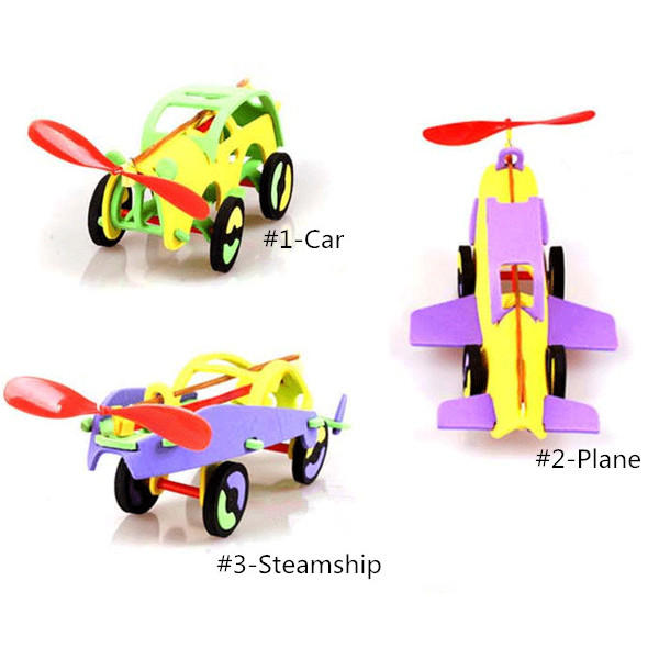 rubber powered racing car plane steamship educatieve speelgoed