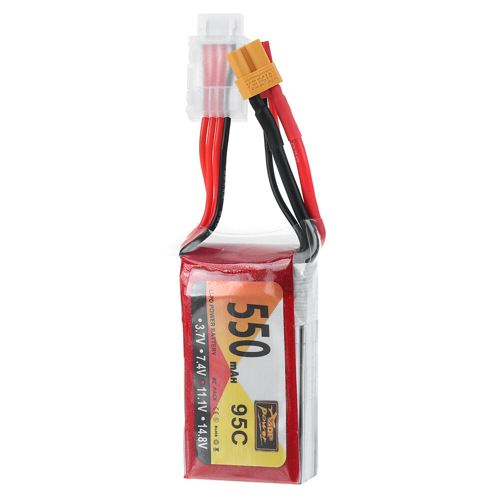 zop power 11.1v 550mah 95c 3s lipo-batterij xt30 stekker voor rc drone