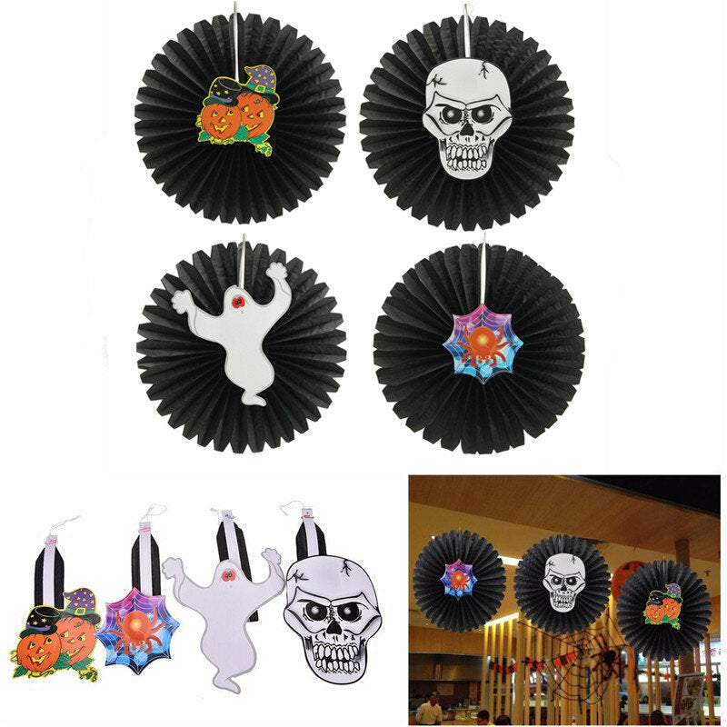 halloween paper fan wall hangende decoratie party home decor gifts ghost pumpkin