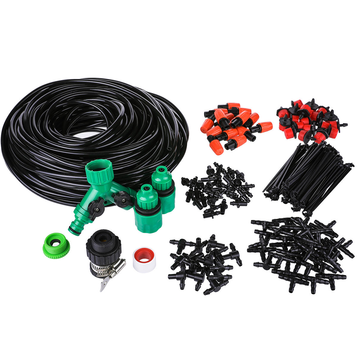 outerdo 40m mist koeling irrigatiesysteem micro druppelirrigatie kit tuin patio plant watering kit automatische stroom