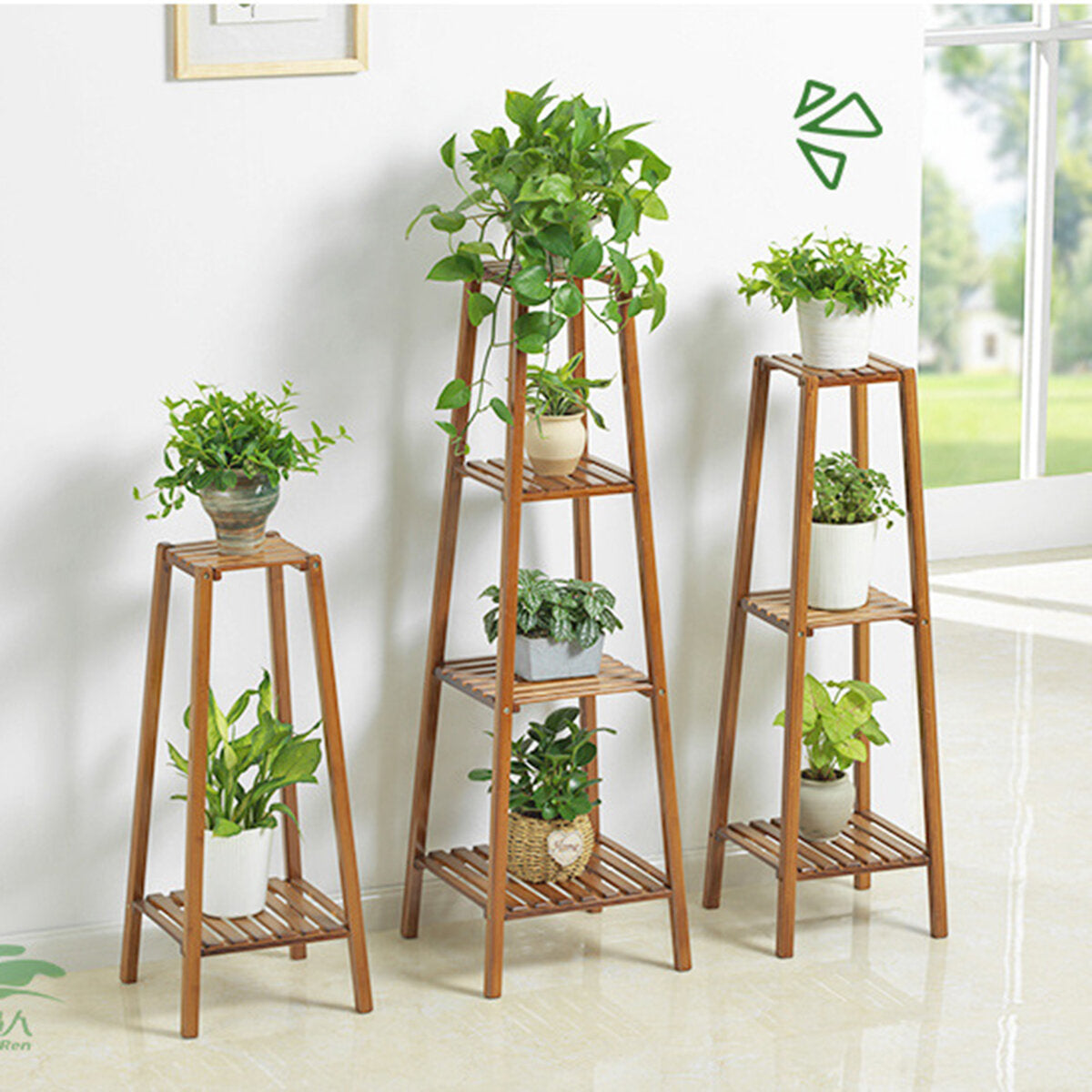 2/3/4 tiers ladder plant stand bloempot houten opbergrek plank houder home office garden decor